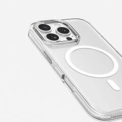 iPhone 16 Pro Max uyumlu Şeffaf Kılıf Magsafe Silikon Kapak Kamera Çıkıntı Darbe Emici Üstün Koruma