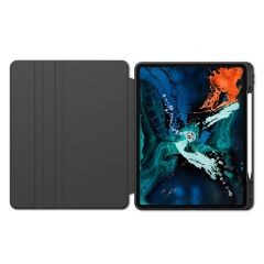 iPad Pro 11 3. Nesil 2021 Uyumlu Kılıf 360° Dönebilen Kalem Bölmeli Standlı Akıllı Kapak Premium Siyah