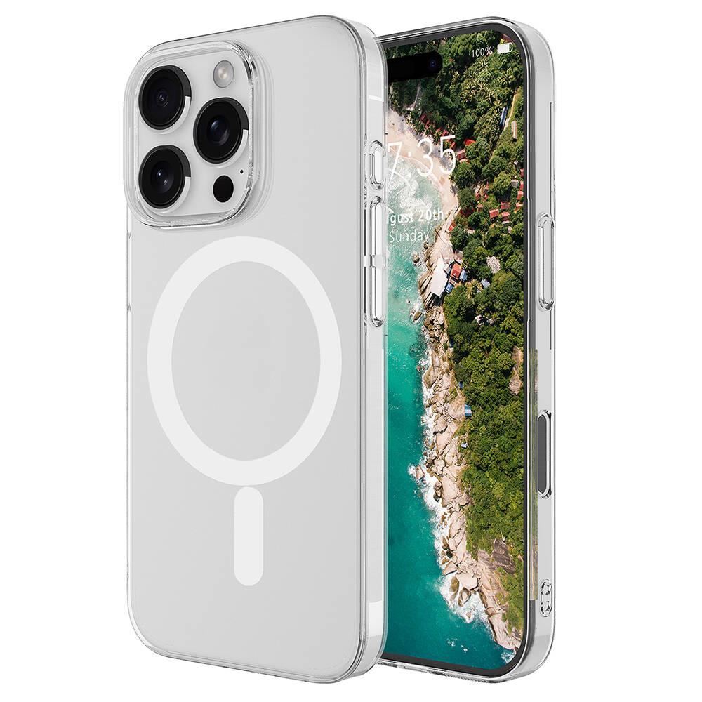 iPhone 16 Pro uyumlu Şeffaf Kılıf Magsafe Silikon Kapak Kamera Çıkıntılı Darbe Emici Koruma