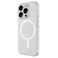 iPhone 16 Pro uyumlu Şeffaf Kılıf Magsafe Silikon Kapak Kamera Çıkıntılı Darbe Emici Koruma
