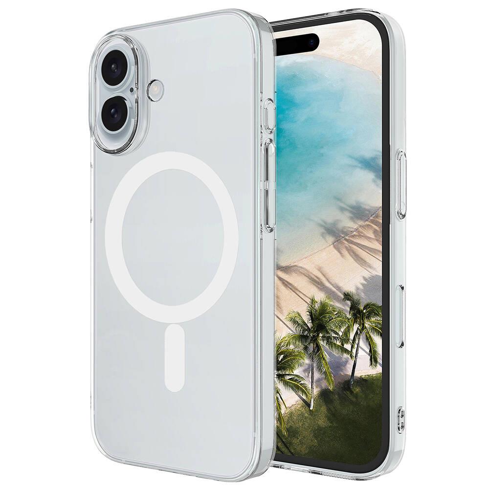 iPhone 16 Plus uyumlu Şeffaf Kılıf Magsafe Silikon Kapak Kamera Çıkıntılı Darbe Emici Koruma