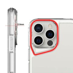 iPhone 16 Pro Max uyumlu Şeffaf Kılıf Silikon Kapak Yükseltilmiş Kenarlar Darbe Emici Max Koruma