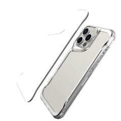 iPhone 16 Pro Max uyumlu Şeffaf Kılıf Silikon Kapak Yükseltilmiş Kenarlar Darbe Emici Max Koruma