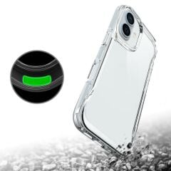 iPhone 16 uyumlu Şeffaf Kılıf Silikon Kapak Yükseltilmiş Kenarlar Darbe Emici Max Koruma