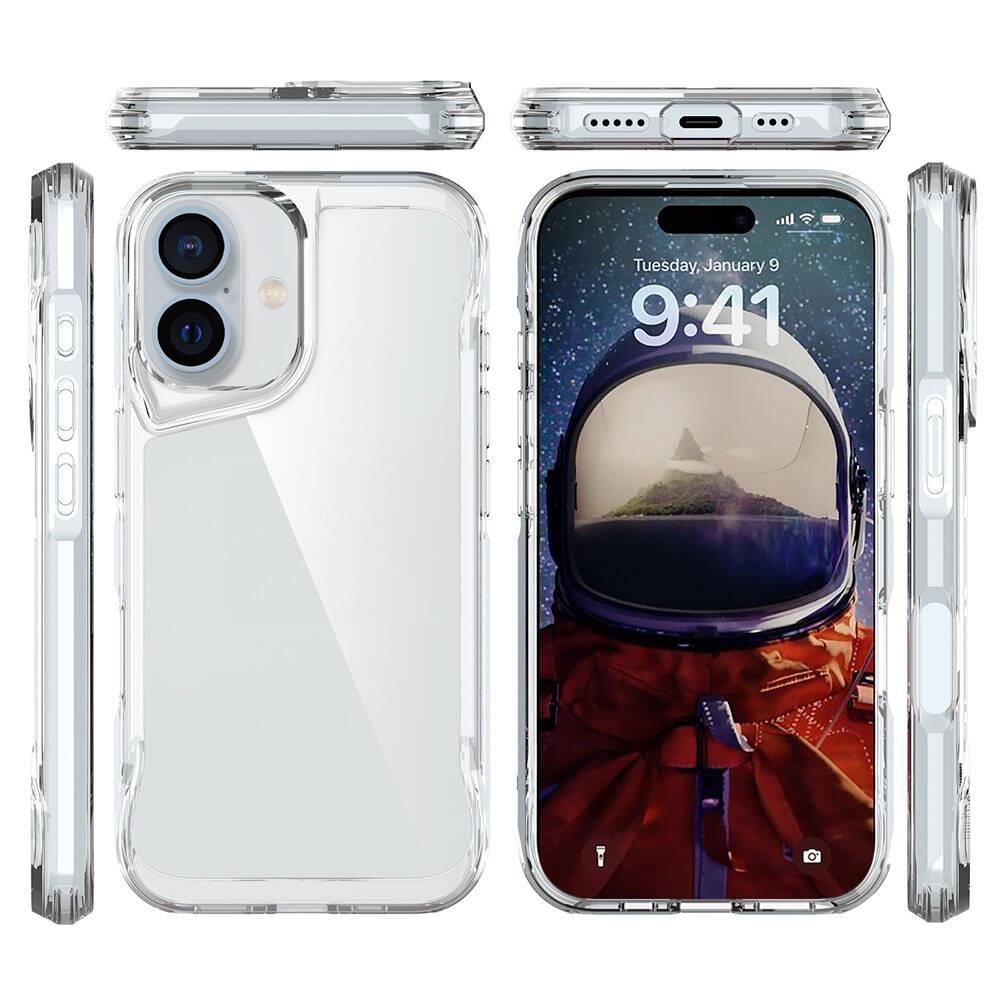 iPhone 16 Plus uyumlu Şeffaf Kılıf Silikon Kapak Yükseltilmiş Kenarlar Darbe Emici Max Koruma
