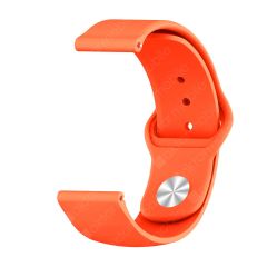 Amazfit GTR 2e 47 mm Uyumlu Silikon Kordon Premium Spor Kayış Jel Silikon Spor Kordon Turuncu