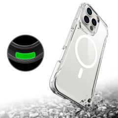 iPhone 16 Pro uyumlu Şeffaf Kılıf Magsafe Silikon Kapak Yükseltilmiş Kenarlar Max Koruma