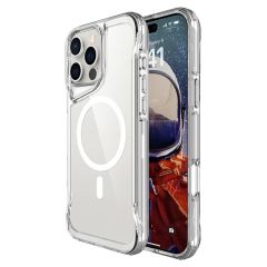 iPhone 16 Pro uyumlu Şeffaf Kılıf Magsafe Silikon Kapak Yükseltilmiş Kenarlar Max Koruma