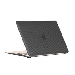 MacBook Pro 13 2020 A2289 / A2251 uyumlu Kılıf Koruyucu Kapak Karbon Fiber Desenli Transpan 13.3''