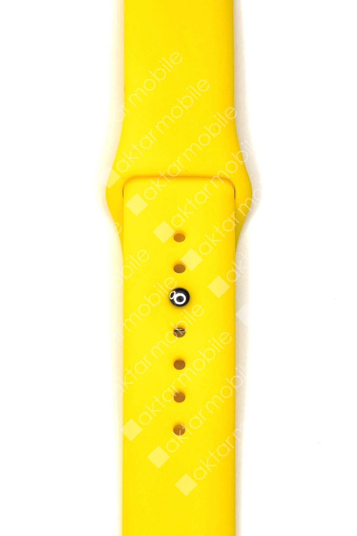 Amazfit GTS 2 Mini 40 mm Uyumlu Silikon Kordon Premium Spor Kayış Jel Silikon Spor Kordon Sarı