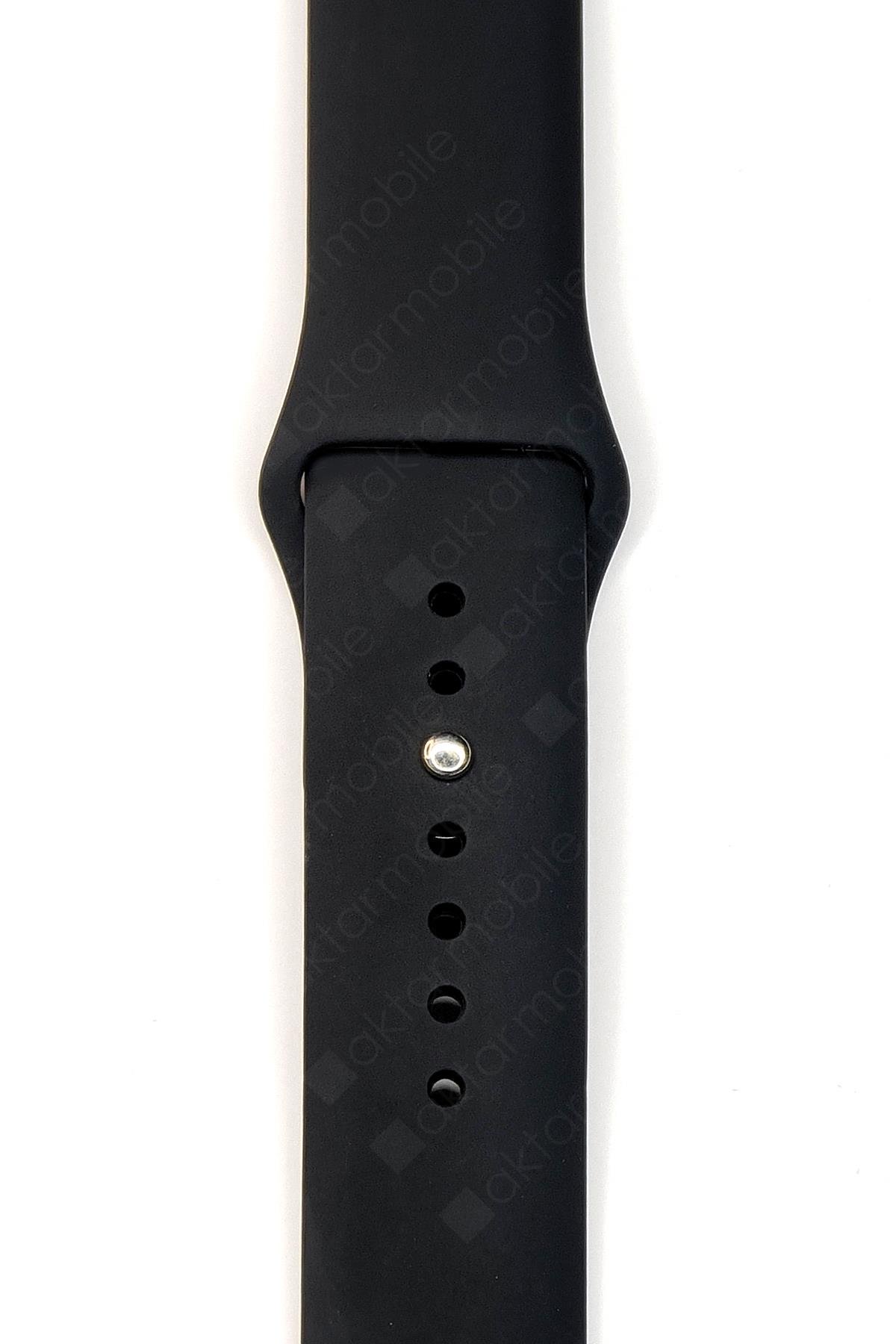 Amazfit GTS 2 Mini 40 mm Uyumlu Silikon Kordon Premium Spor Kayış Jel Silikon Spor Kordon Siyah