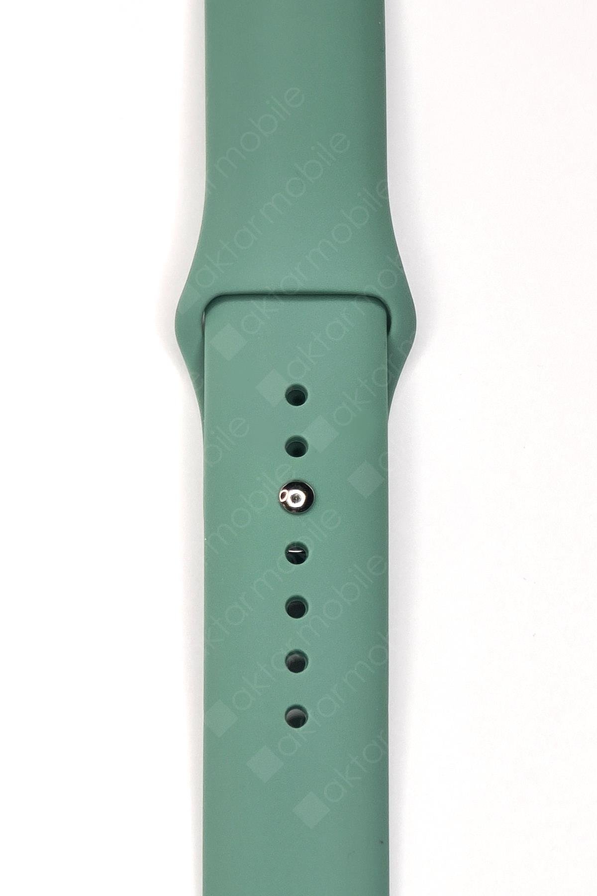 Amazfit GTS 2 Mini 40 mm Uyumlu Silikon Kordon Premium Spor Kayış Jel Silikon Spor Kordon Su Yeşili