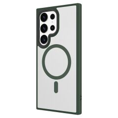 Galaxy S24 Ultra uyumlu Kılıf MagSafe Özellikli Kamera Çıkıntılı Darbe Emici Kapak