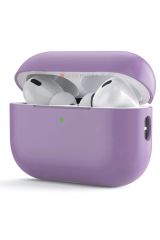 Airpods Pro 2. Nesil Tam Uyumlu Kılıf Hoparlör ve Mikrofon Delikli Silikon Kapak Yumuşak Dokulu Lila