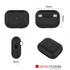 Airpods Pro 2. Nesil Tam Uyumlu Kılıf Hoparlör ve Mikrofon Delikli Silikon Kapak Yumuşak Dokulu Lila