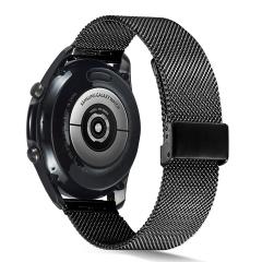 Amazfit GTR 3 / GTR 3 Pro Uyumlu Hasır Metal Kordon Klipsli Tel Örgü Kayış