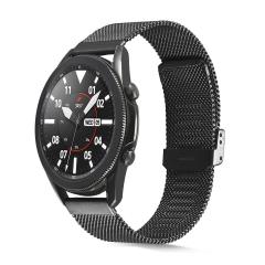 Amazfit GTR 3 / GTR 3 Pro Uyumlu Hasır Metal Kordon Klipsli Tel Örgü Kayış