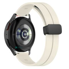 Amazfit Bip U / Bip U Pro 40 mm Silikon Kordon Magnetik D Tokalı Spor Kayış Mıknatıslı Toka Starlight