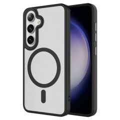 Galaxy S24 Plus uyumlu Kılıf MagSafe Özellikli Kamera Çıkıntılı Darbe Emici Kapak