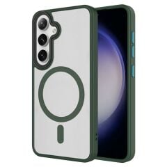 Galaxy S24 Plus uyumlu Kılıf MagSafe Özellikli Kamera Çıkıntılı Darbe Emici Kapak