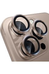 iPhone 16 Pro Uyumlu Premium Safir Kamera Lens Koruyucu Anti-Reftective Tam Koruma Temperli Cam