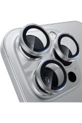 iPhone 16 Pro Uyumlu Premium Safir Kamera Lens Koruyucu Anti-Reftective Tam Koruma Temperli Cam