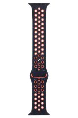 Apple Watch Ultra / Ultra 2 49 mm uyumlu Spor Kordon Yeni Seri Delikli Silikon Kayış Lacivert