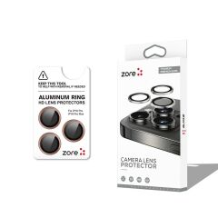 iPhone 16 Pro Uyumlu Premium Safir Kamera Lens Koruyucu Anti-Reftective Tam Koruma Temperli Cam Çöl Titantum