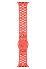 Apple Watch Ultra / Ultra 2 49 mm uyumlu Spor Kordon Yeni Seri Delikli Silikon Kayış Pembe