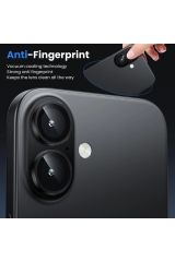 iPhone 16 Uyumlu Premium Safir Kamera Lens Koruyucu Anti-Reftective Tam Koruma Temperli Cam
