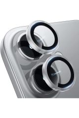 iPhone 16 Uyumlu Premium Safir Kamera Lens Koruyucu Anti-Reftective Tam Koruma Temperli Cam