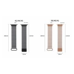 Apple Watch 10 46 mm uyumlu Mıknatıslı PU Deri Kordon Magnetik Metal Tokalı Kayış
