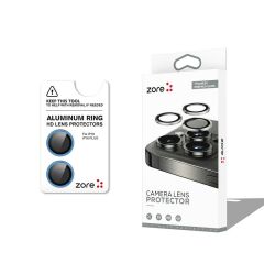 iPhone 16 Uyumlu Premium Safir Kamera Lens Koruyucu Anti-Reftective Tam Koruma Temperli Cam Açık Mavi