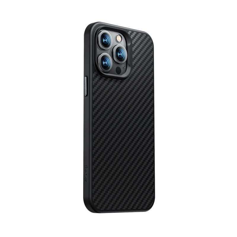 Apple iPhone 14 Pro Kılıf Karbon Fiber Benks Civilian Aramid Protective Kapak Siyah