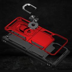 Samsung Galaxy Z Flip 3 Kılıf Metal Yüzüklü Silikon Kapak Tam Uyumlu Standlı Ultra Üstün Koruma