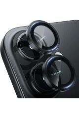 iPhone 16 Plus Uyumlu Premium Safir Kamera Lens Koruyucu Anti-Reftective Tam Koruma Temperli Cam