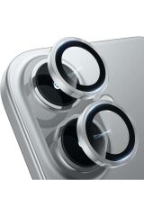 iPhone 16 Plus Uyumlu Premium Safir Kamera Lens Koruyucu Anti-Reftective Tam Koruma Temperli Cam