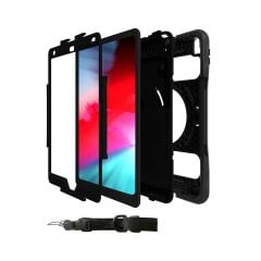 iPad 9. Nesil 2021 10.2'' uyumlu Kılıf Kalem ve Airtag Bölmeli Ultra Üstün Koruma Standlı Defender