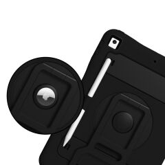 iPad 9. Nesil 2021 10.2'' uyumlu Kılıf Kalem ve Airtag Bölmeli Ultra Üstün Koruma Standlı Defender