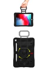 iPad 9. Nesil 2021 10.2'' uyumlu Kılıf Kalem ve Airtag Bölmeli Ultra Üstün Koruma Standlı Defender