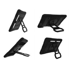 iPad 9. Nesil 2021 10.2'' uyumlu Kılıf Kalem ve Airtag Bölmeli Ultra Üstün Koruma Standlı Defender