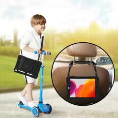 iPad 9. Nesil 2021 10.2'' uyumlu Kılıf Kalem ve Airtag Bölmeli Ultra Üstün Koruma Standlı Defender