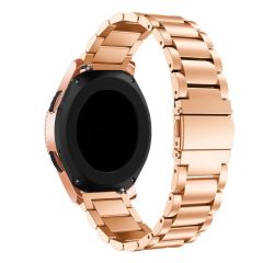 Samsung Gear S3 Uyumlu Metal Kordon Premium Paslanmaz Çelik Kayış Baklalı Model Rose Gold