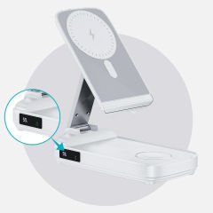 Benks MP13 5in1 Dijital LED Göstergeli Katlanabilir Kablosuz Şarj Standlı Powerbank 15W 10000mAh