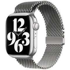 Apple Watch 7 8 9 41 mm Uyumlu Hasır Çelik Örgü Kordon Premium Paslanmaz Çelik Kayış Kilitli Toka