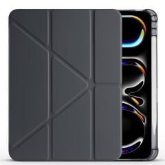 iPad Pro 11 M4 2024 uyumlu Kapaklı Kılıf Kalem Bölmeli Tri Fold Standlı Uyku Modlu Akıllı Kapak