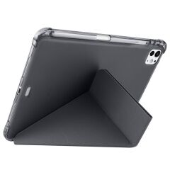 iPad Pro 11 M4 2024 uyumlu Kapaklı Kılıf Kalem Bölmeli Tri Fold Standlı Uyku Modlu Akıllı Kapak