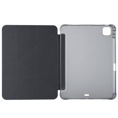iPad Pro 11 M4 2024 uyumlu Kapaklı Kılıf Kalem Bölmeli Tri Fold Standlı Uyku Modlu Akıllı Kapak