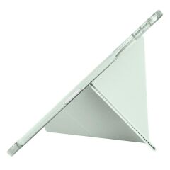 iPad Pro 11 M4 2024 uyumlu Kapaklı Kılıf Kalem Bölmeli Tri Fold Standlı Uyku Modlu Akıllı Kapak Açık Yeşil