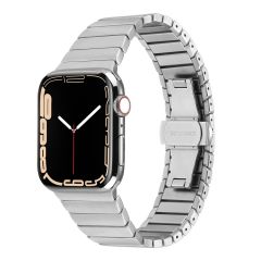 Apple Watch 10 46 mm uyumlu Metal Kordon Baklalı Model Bilezik Paslanmaz Çelik Kayış